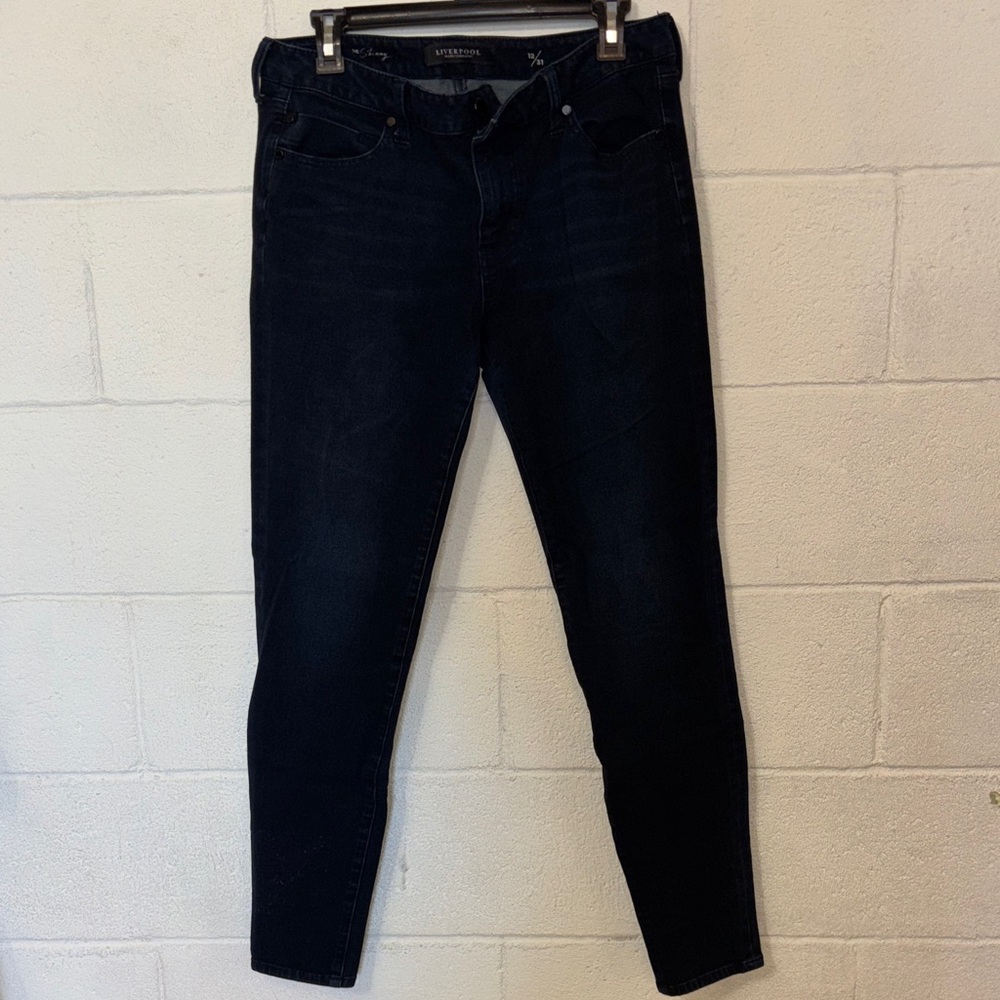 Liverpool Dark Wash Black Skinny Jeans